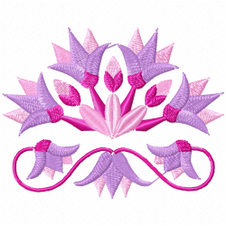 Flowers And Tree Embroidery Design 10